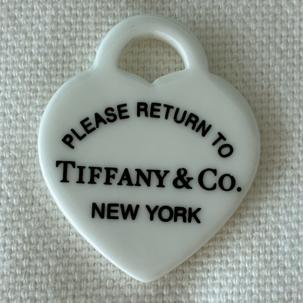 Tiffany & Co. "Return to Tiffany" Heart Tag Pendant in Bone China
